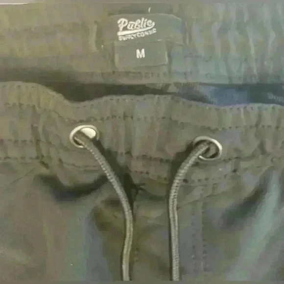 PUBLIC BLACK UNISEX SLIM FIT STRETCH PANTS COMFORTABLE STYLISH SIZE M - Picture 2 of 4